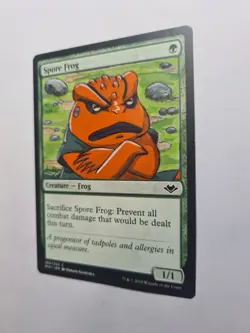 SPORE FROG GAMAKICHI NARUTO MAGIC GATHERING ALTERED ART HAND PAINT DEMIAN SOLIS - Image 3