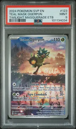 2024 POKEMON SVP EN-SV BLACK STAR PROMO 123 TEAL MASK OGERPON PSA 9 - Image 1