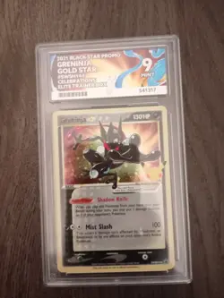 Pokemon TCG Greninja Gold Star SWSH144 Celebrations Ace 9 Graded - Image 1