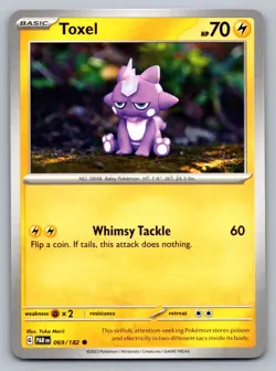 Pokemon TCG SV04: Paradox Rift Toxel 069/182 - Image 1