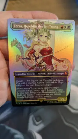 1x Terra Herald Of Hope GERMAN Borderless Foil NM MTG Final Fantasy x1 - Image 1