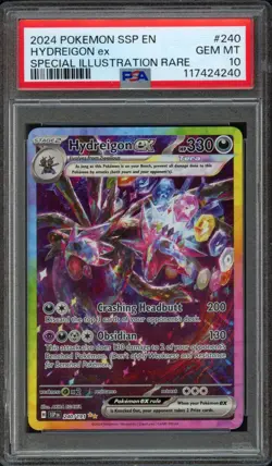 2024 Pokemon Surging Sparks Hydreigon EX 240/191 PSA 10 Gem Mint SIR - Image 1
