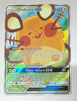 POKEMON TCG DEDENNE GX GX 195A/214 UNBROKEN BONDS ALTERNATE ART MINT - Image 1