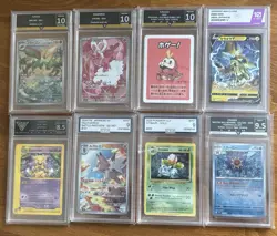 Slab Bundle x8 - AGS GetGraded TG - Japanese Pokemon AR V Master Ball Ivysaur - Image 1