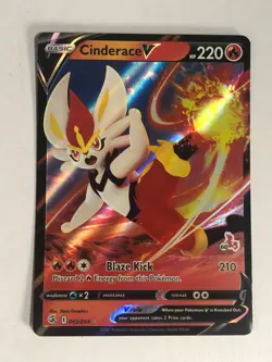 Pokemon TCG Fusion Strike Stamped Cinderace V 043/264 Near Mint - Image 1