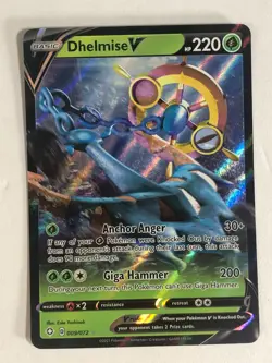 Pokemon TCG Shining Fates Dhelmise V 009/072 Near Mint - Image 1