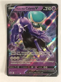 Pokemon TCG Chilling Reign Shadow Rider Calyrex V 074/198 Near Mint - Image 1