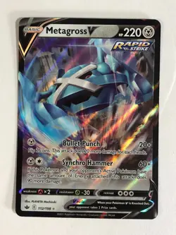 Pokemon TCG Chilling Reign Metagross V 112/198 Near Mint - Image 1