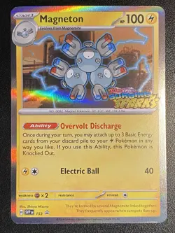 Magneton SVP 153 Black Star Promo Pokemon TCG Surging Sparks Prerelease Stamped - Image 1