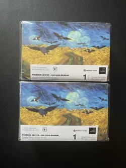 Pokemon x Van Gogh Museum Corviknight Wheatfield Crows Double Deck Box - Lot (2) - Image 1