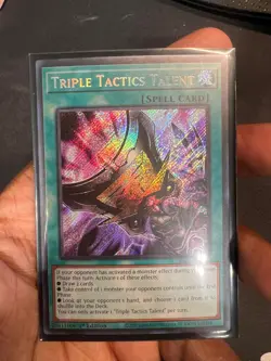 Triple Tactics Talent Misprint No Anubis Symbol RA01-EN063 Near Mint Yugioh TCG - Image 1