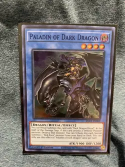 YuGiOh Paladin of Dark Dragon DLCS-EN069 1st Edition BLUE Ultra Rare - Image 1