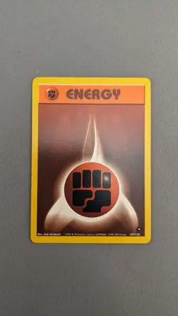 127/132 Fighting Energy - Gym Challenge - LP - Pokemon TCG Card WOTC - Image 1