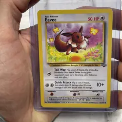 Pokemon Card: Eevee 51/64 1999 Common Non-Holo NM Vintage TCG Jungle Vtg Pokemon - Image 1