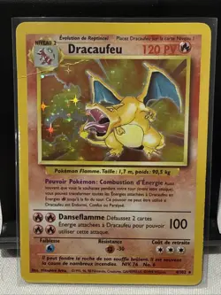 Pokemon TCG Charizard Base Set Holo Unlimited Rare Card 4/102 FRENCH DMG - Image 1