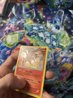 Pokemon Charizard Cosmos Holo 19/113 BW Legendary Treasures (Swirl & Holo Bleed) - Image 4