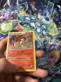 Pokemon Charizard Cosmos Holo 19/113 BW Legendary Treasures (Swirl & Holo Bleed) - Image 5