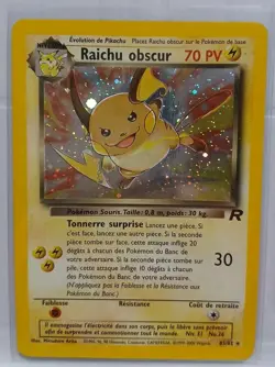 Pokemon Raichu Obscur 83/82 French Dark Raichu Holo Secret Rare Team Rocket - Image 1