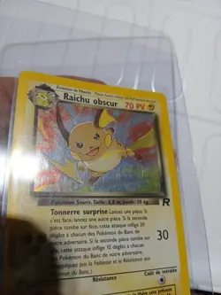 Pokemon Raichu Obscur 83/82 French Dark Raichu Holo Secret Rare Team Rocket - Image 2