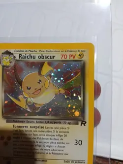 Pokemon Raichu Obscur 83/82 French Dark Raichu Holo Secret Rare Team Rocket - Image 5