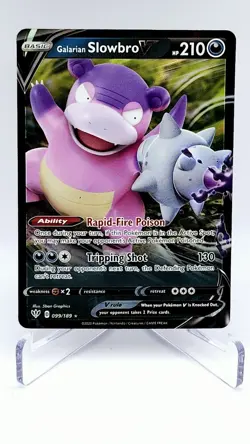 Pokemon Galarian Slowbro V 2020 Swsh03: Darkness Ablaze Holo #099/189 - Image 1