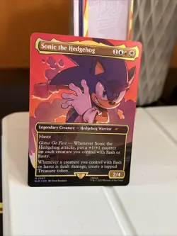 1x FOIL Sonic The Hedgehog 2087 MTG SLD Sonic The Hedgehog Secret Lair NM - Image 1