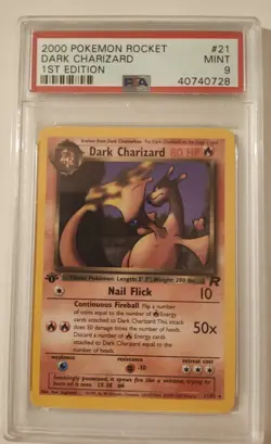 Pokemon Dark Charizard Team Rocket 1st Edition Non Holo Psa 9 - Image 1