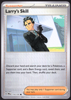 Larry's Skill 115/131 Pokeball Poke Ball Holo Prismatic Evolutions Pokemon NM - Image 1