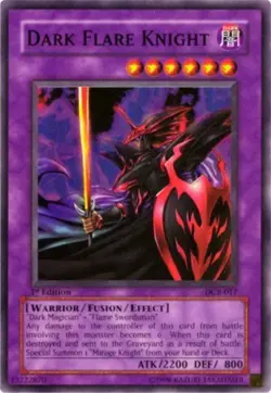 Yugioh! LP Dark Flare Knight - DCR-017 - Super Rare - Unlimited Edition Lightly - Image 1