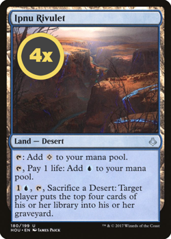 MTG Playset (4x) Ipnu Rivulet ** Hour of Devastation ** English (NM) - Image 1