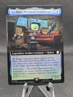 MTG - [FOIL] Yes Man, Personal Securitron (Extended Art) - Fallout - Image 1