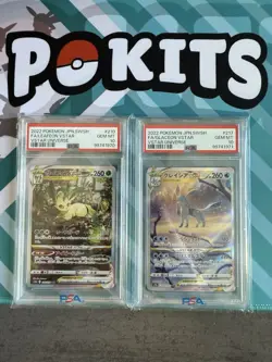 Pokemon TCG Leafeon Vstar 210 & Glaceon Vstar 217 Japanese PSA 10 Sequenz - Image 1