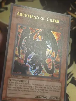 Yugioh: Archfiend Of Gilfer - JMP-EN003 - Ultra Rare - Limited Edition - MP - Image 3
