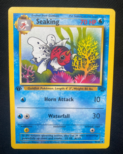 Seaking 46/64 1st Edition Pokemon Card Jungle Uncommon WOTC (MP) - Image 1