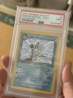 Pokemon Card PSA 9 Mint Dark Blastoise Rockets 1st Edition 2000 Holo 3/82 - Image 1