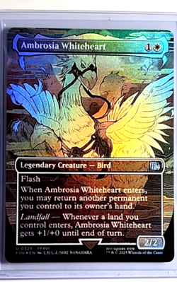 Magic The Gathering FIN Final Fantasy Borderless Foil #325 Ambrosia Whiteheart - Image 1