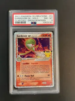 PSA 8 NM-MT Gardevoir EX #93 Celebrations 2021 Pokemon RARE HOLO Card NEW - Image 1