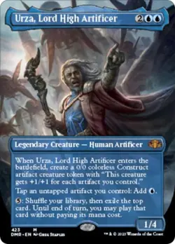 Urza, Lord High Artificer (Borderless) - Near Mint MTG Dominaria Remastered - Image 1