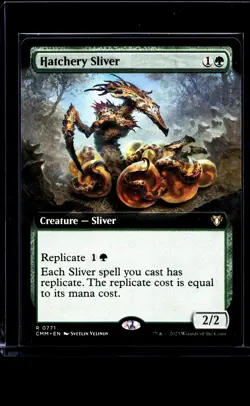 MTG Magic the Gathering CMM Commander Masters Extended Art #771 Hatchery Sliver - Image 1