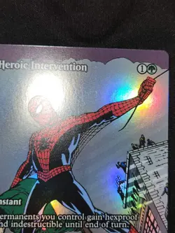 MTG Heroic Intervention Borderless Foil Spider-Man 0034 Marvel Eternal-Legal LP - Image 3