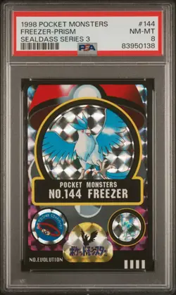 PSA 8 - Articuno Freezer 144 Holo Prism Pokemon Sealdass Series 3 (Pop 15) Rare - Image 1