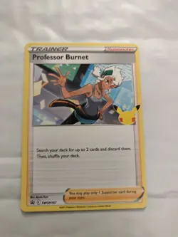 Professor Burnet Pokemon Celebrations 25th Anniversary Black Star Promo SWSH167 - Image 1