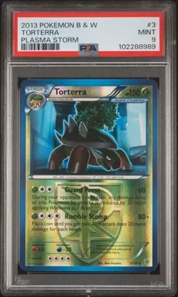 Pokemon PSA 9 Torterra #3 Plasma Storm 2013 English - Image 2