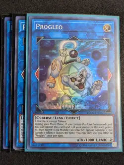 Yugioh 3x Progleo LOD2-EN001 Unlimited Edition Super Rare NM - Image 1
