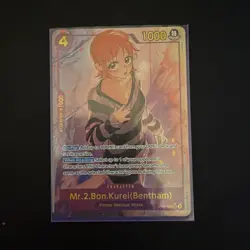 One Piece English TCG Card EB01-061 MR.2.BON.KUREI Secret Rare Alt Art - Image 1