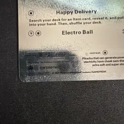 Pokemon Special Delivery Pikachu Silver Foil Holo Textured Fan Art Card Nintendo - Image 5