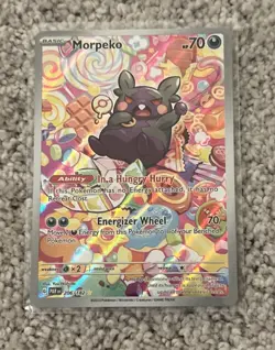 Pokemon Morpeko 206/182 Illustration Rare Paradox Rift IR Pokemon Card - Image 1