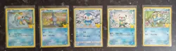 Water Holo McDonalds 25th Anniversary Pokemon Card Bundle # 18,19,20, 21, and 22 - Image 1
