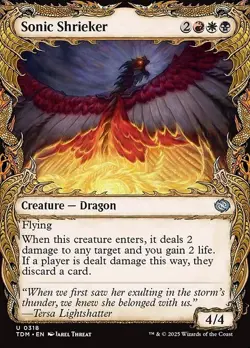 Sonic Shrieker Foil Showcase TDM 318 Uncommon MTG - Image 1