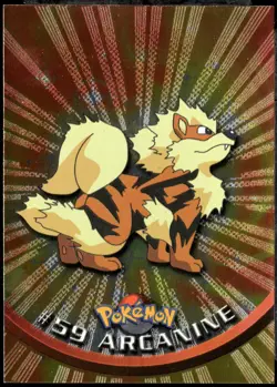 1999 topps Pokemon TV Animation Edition Series 1 Holo Foil #59 Arcanine - Image 1